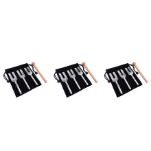 9X Stimmgabelsatz 4096 Hz 4160 Hz 4225 Hz Stimmgabelsatz Stimmgabel mit HolzhäMmern und Stofftasche Style 2