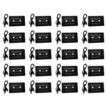 20X Universeller Kassetten- 5.0-Audio-Autoband-Aux-Stereoadapter mit Mikrofon für Telefon-MP3-AUX-Kabel-CD-Player