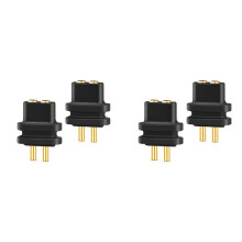 4 Pcs 2 Pin 0.78mm Female Socket Double Needle Socket Earphone Convex Female Socket for 0.7-0.8mm Male Pin Black