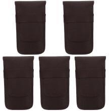 5Pcs Coffee Watch Bracelet Pouch PU Wristwatch Organizer Travel Bag