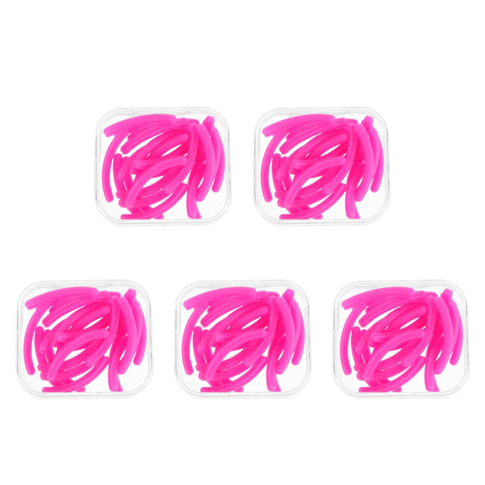 Pink 120Pcs Soft Silicone Eyelash Curler Refill Pads Lash Curling Set