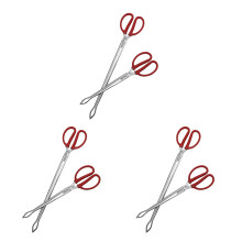 6Pcs Stainless Steel Garbage Tongs Red Mud Fish Clamp for Backyard Use