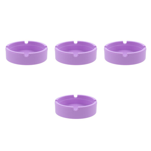 4Pcs Silicone Coasters Violet Non-Slip Holder Mats