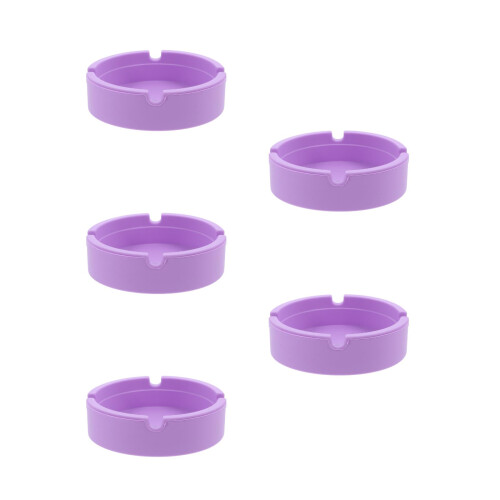 5Pcs Non Slip Silicone Holders Violet Reusable Mats