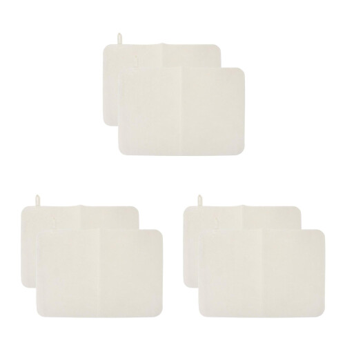 6Pcs Soft White Felt Sauna Cushion Heat Insulation Bench Protector