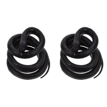 2Pcs Black Soft Rubber Snake Models Realistic Fake Snake Toy Props