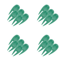 20Pcs Green Plastic Divot Repair Tool Portable Golf Divot Fork Durable