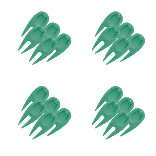 20Pcs Green Plastic Divot Repair Tool Portable Golf Divot Fork Durable