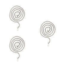 3Pcs Coffee Metal Purse Chain Strap with Buckles for Versatile Bag Use