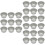 60Pcs High Temp Resistant Aluminum Tin Foil Silver 6