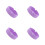 4Pcs Silicone Coasters Violet Non-Slip Holder Mats 5