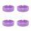 4Pcs Silicone Coasters Violet Non-Slip Holder Mats 7