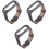 3pcs Wristband Man Touch Screen Textured Belt 3