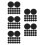 100Pcs Silicone Black Protective Stethoscope Head Cover Sleeves Set 6