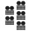 100Pcs Silicone Black Protective Stethoscope Head Cover Sleeves Set 8