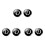 3St Zwarte Collar Button Cuff-Link Glazen Design Herendecoratie 1