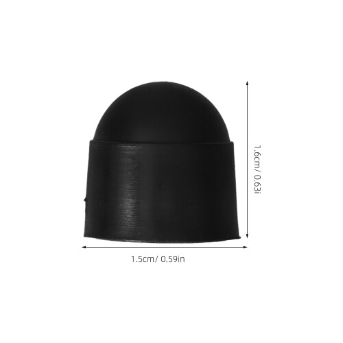 100Pièces Capuchons De Protection En Pe Noir Pour Écrous Hexagonaux 1