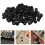 100Pièces Capuchons De Protection En Pe Noir Pour Écrous Hexagonaux 10