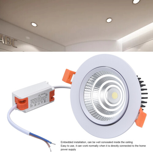 LED Embedded Spotlights 7W 108mm Dustproof Easy to Clean 6000K 2