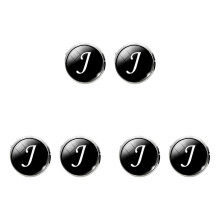 3St Zwarte Glass Collar Button Mens Cuff-Link Lichtgewicht Duurzaam