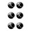 3Pcs Durable Glass Collar Button Sleeve Cuff-Link Black Copper Style 8