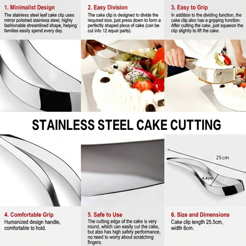 Leaf-Shaped Stainless Steel Cake Cutter 1