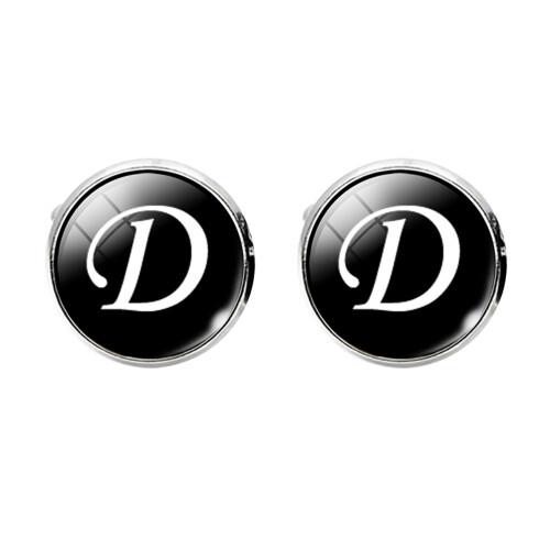 3St Zwarte Collar Button Cuff-Link Glazen Design Herendecoratie 1