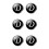 3St Zwarte Collar Button Cuff-Link Glazen Design Herendecoratie 8