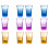 12Pièces Verres À Whiskey Colorés, Robustes Transparants 2