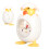 Cute Egg Shell Chicken Alarm Clock - White, ABS, 158g Bedside Decor 1
