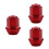 3Pièces Caches Boulons Roue Rouge Durable Compatible Modèles Auto 4