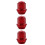 3Pièces Caches Boulons Roue Rouge Durable Compatible Modèles Auto 5