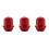 3Pièces Caches Boulons Roue Rouge Durable Compatible Modèles Auto 6