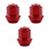 3Pièces Caches Boulons Roue Rouge Durable Compatible Modèles Auto 8