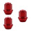 3Pièces Caches Boulons Roue Rouge Durable Compatible Modèles Auto 9