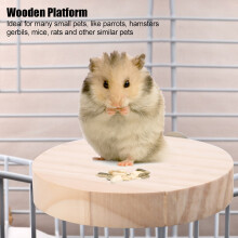 Small Animal Wooden Platform, 7.5cm Diameter, Safe Non-Toxic