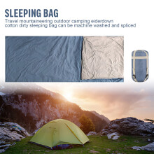 (Small Dark Blue, Down Cotton Nylon) Down Sleeping Bag for Camping, Hiking & Travel