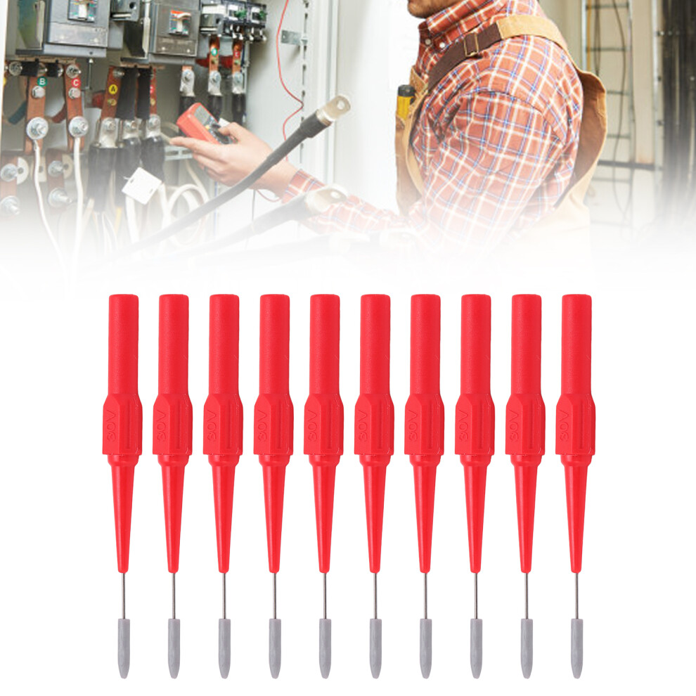 10Pcs Test Probes Set 0.7Mm Needle, 4Mm Socket For Testing Equipment 5071387720671