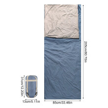 (Large Dark Blue, Down Cotton Nylon) Down Sleeping Bag for Camping, Hiking & Travel