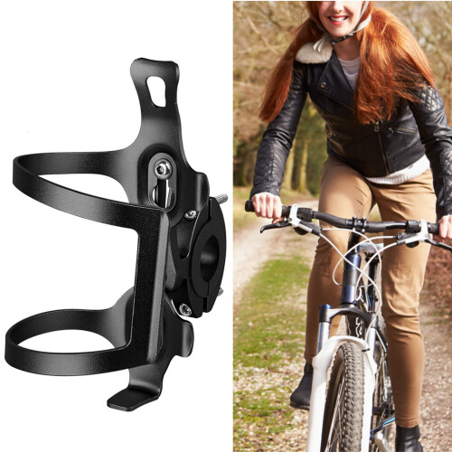 (Black) Universal Rotatable Bike Water Bottle Holder 1