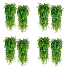 4X 33Inch Persian Fern Leaves Vines Room Decoration Hanging Artificial Plant Leaf Grass Wedding Party Balcony Decoration