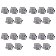 20 PièCes Kit de Batterie en Alliage D'Argent Rectangulaire Claw Hook Lug Single End Drum Percussion Accessoire PièCes de Rechange