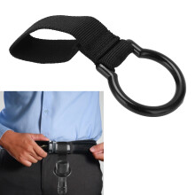 Nylon & Metal Torch Ring Support, Detachable Outdoor Camping Ring Holder (Black)