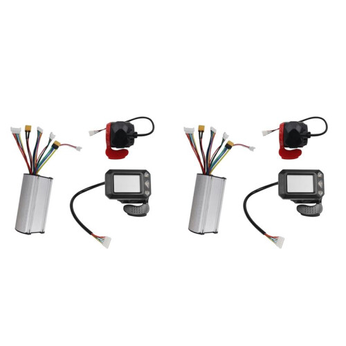 2X 36V 350W Folding Scooter Controller Kit Electric Scooter Controller LCD Display Brake Accelerator Throttle Set