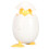 Cute Egg Shell Chicken Alarm Clock - White, ABS, 158g Bedside Decor 5