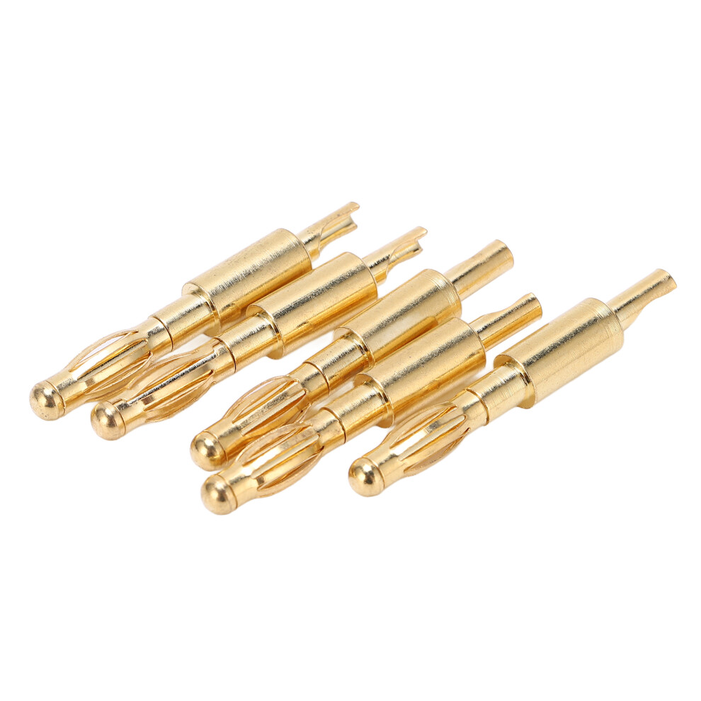 10Pcs 4Mm Gold Plated Banana Plug Male Connectors For Testing 8721387720634
