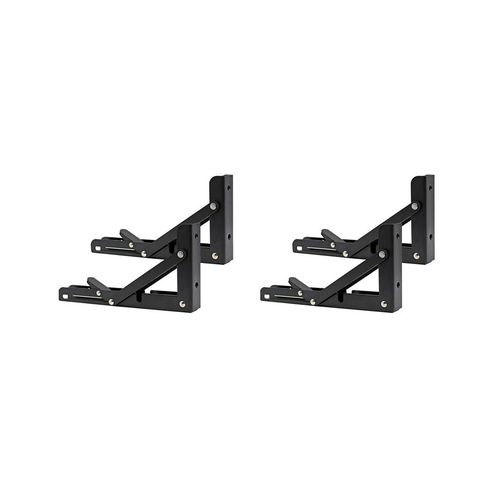 4Pcs Campervan Folding Bracket Table Shelf Motorhome Caravan Black Finish Stainless Steel Folding Bracket 6033158003283