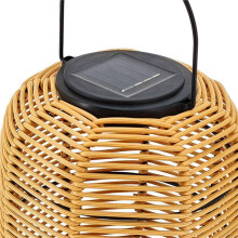 2X Zonne-Rotan Hangende Lantaarn, Zonne-Lantaarn met Handvat Zonne-Buitenlantaarn Decoratieve Verlichting voor Tuinerf