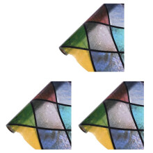 3X Privacy Window Film, Stained Glass Rainbow Window Tint, Glue Free 3D Decorative Window Stickers for Home, Office 60cm
