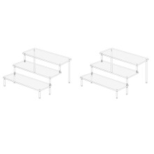 2X Acrylic Display Stand Perfume Rack Storage Rack Transparent Acrylic Shelf Stand for Food Display Racks